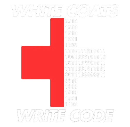 White Coats Write Code logo